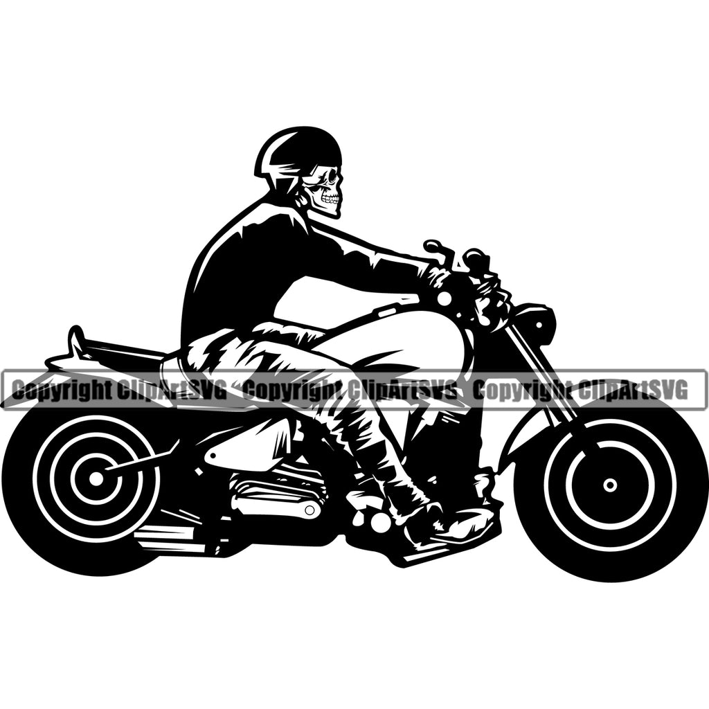 Harley Motorcycle Rider Silhouette