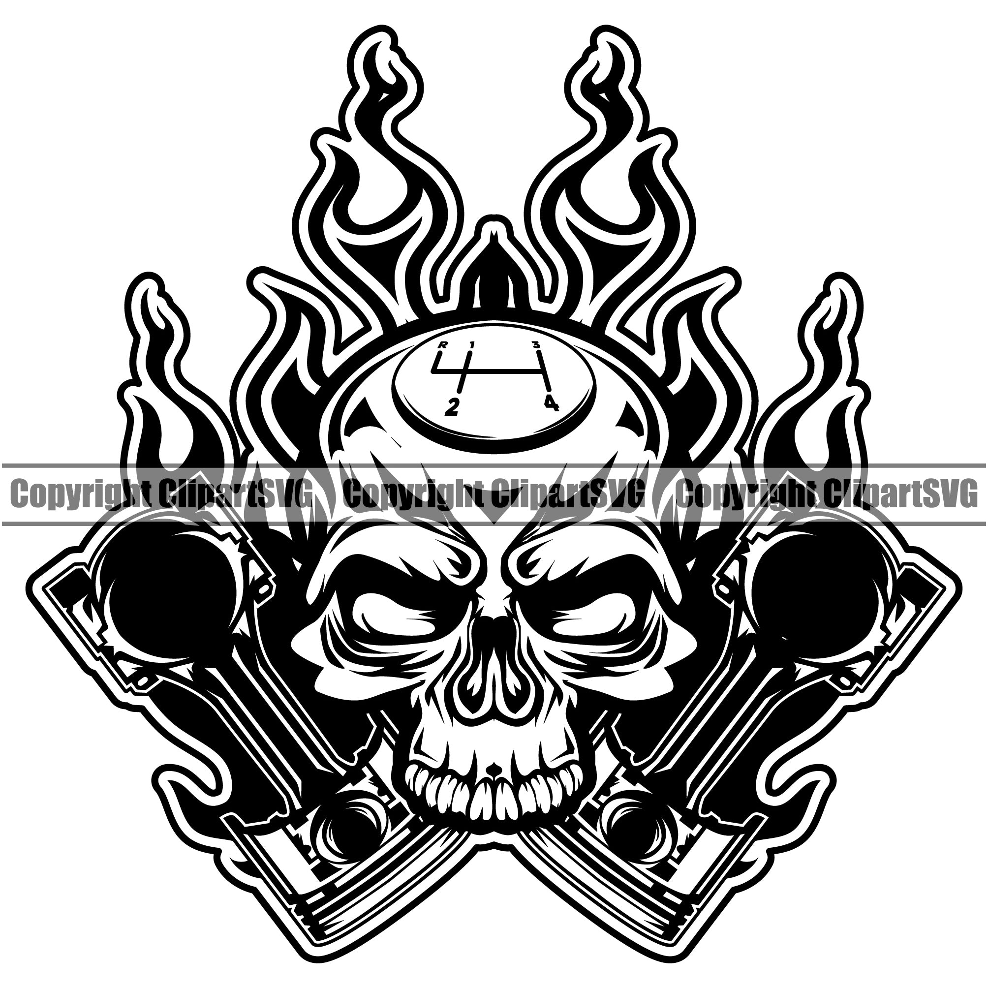 Motorcycle Bike Biker Cycle Chopper Motorbike Ride Skull Skeleton Fire ...