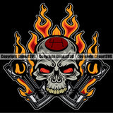 Motorcycle Bike Biker Cycle Chopper Motorbike Ride Rider Skull Skeleton Fire Color Design Element Black Background Racer Rider Transportation Vehicle Art Design Logo Clipart SVG