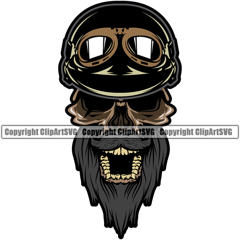 Motorcycle Bike Biker Cycle Chopper Motorbike Skull Skeleton Wearing Helmet Black Color Design Element Ride Rider Racer Rider Transportation Vehicle Art Design Logo Clipart SVG