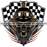 Motorcycle Bike Biker Cycle Chopper Motorbike Skull Skeleton Color Design Element Ride Rider Racer Rider Transportation Vehicle Art Design Logo Clipart SVG