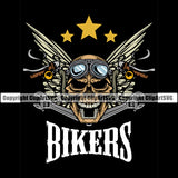 Motorcycle Bike Biker Cycle Chopper Motorbike Ride Rider Racer Rider Skull Color Design Element Bikers Quote Text Black Background Transportation Vehicle Art Design Logo Clipart SVG