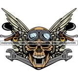 Motorcycle Bike Biker Cycle Chopper Motorbike Head Skull Skeleton Yellow Color White Background Design Element Ride Rider Racer Rider Transportation Vehicle Art Design Logo Clipart SVG
