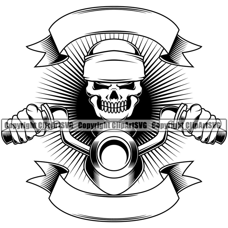 Motorcycle Bike Biker Cycle Chopper Motorbike Ride Rider Racer Rider Skull Head Bike Head Handel Sunshine Logo Design Element Transportation Vehicle Art Design Logo Clipart SVG