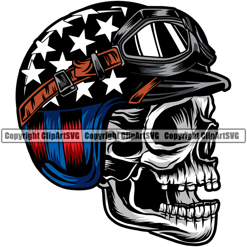 Motorcycle Bike Biker Cycle Chopper Motorbike Ride Rider Racer Rider Skull Helmet Color Design Element Transportation Vehicle Art Design Logo Clipart SVG