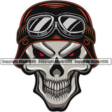 Motorcycle Bike Biker Cycle Chopper Motorbike Ride Rider Racer Skull Skeleton Red Eyes And Helmet Design Element Rider Transportation Vehicle Art Design Logo Clipart SVG