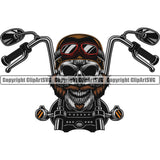 Motorcycle Bike Biker Cycle Chopper Motorbike Skull Head White Background Design Element Ride Rider Racer Rider Transportation Vehicle Art Design Logo Clipart SVG