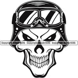 Motorcycle Bike Biker Cycle Chopper Motorbike Ride Rider Racer Rider Skull Skeleton Helmet Sunglasses Vector Design Element Transportation Vehicle Art Design Logo Clipart SVG