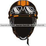 Motorcycle Bike Biker Cycle Chopper Motorbike Color Helmet Skull Design Element Ride Rider Racer Rider Transportation Vehicle Art Design Logo Clipart SVG
