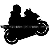 Motorcycle Bike Biker Cycle Chopper Motorbike Motorcycle Simulate Black Color Design Element White Background Ride Rider Racer Rider Transportation Vehicle Art Design Logo Clipart SVG