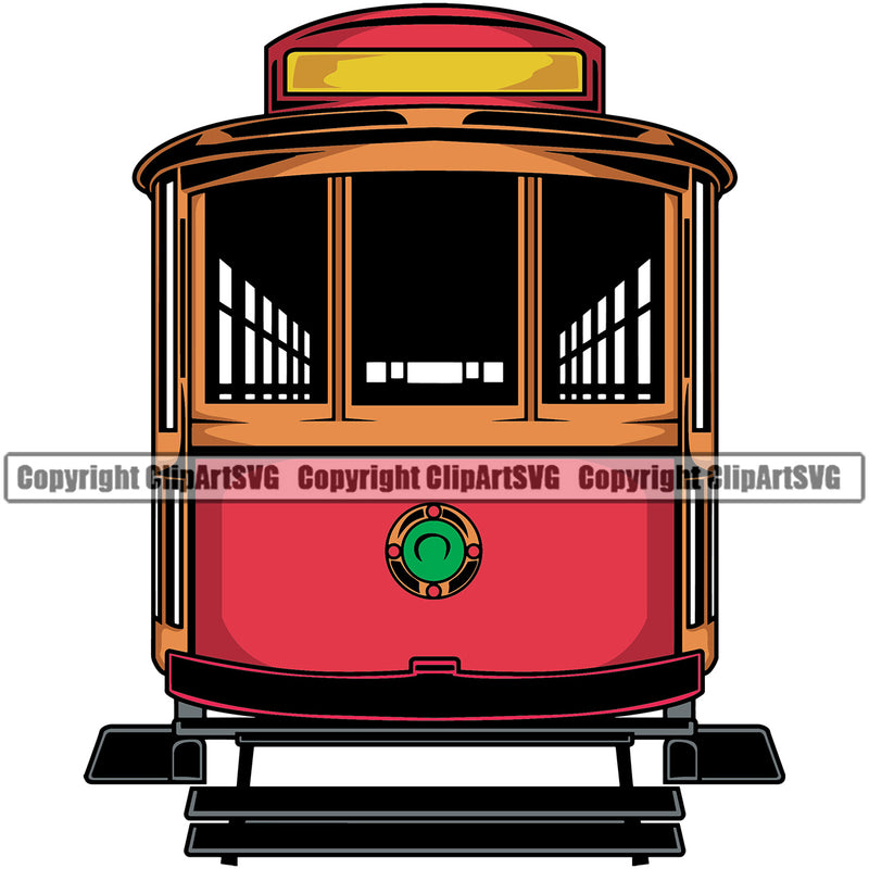 Train Transportation Red Color Design Element Railroad Transport Old Rail Steam Engine Travel  Railway Travel Locomotive Vector Clipart SVG