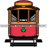 Train Transportation Red Color Design Element Railroad Transport Old Rail Steam Engine Travel  Railway Travel Locomotive Vector Clipart SVG