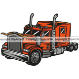Transportation Truck Face Design Red Color Wheeler Truck Driver Trucker Trucking Shipping Transport Cargo  Haul Hauler Delivery Vehicle Move Moving Business Company Clipart SVG