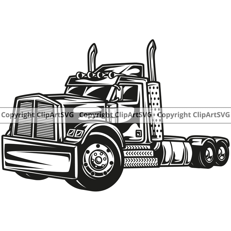 Transportation Truck Head Design Element  Wheeler Truck Driver Trucker Trucking Shipping Transport Cargo  Haul Hauler Delivery Vehicle Move Moving Business Clipart SVG