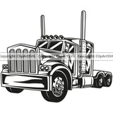 Transportation Truck Vehicle Move Moving Business Company Logo Truck Driver Trucker Trucking Shipping Transport Cargo Hauler Delivery Vector Clipart SVG