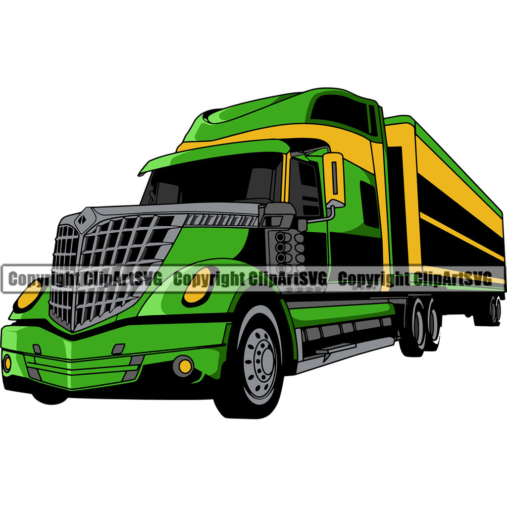 Semi Truck Trailer Svg, Truck Driver Trucker Big Rigg 18 Wheeler