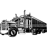 Transportation Truck Driver Backbone Of America Text Color Design Trailer Big Rig 18 Wheeler Truck Driver Trucker Transport Trucking Shipping Cargo Vector Business Company  Commercial Vehicle Move Moving Logo Clipart SVG