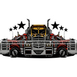 Transportation Truck Driver Hammer Down Color Design Wheeler Truck Driver Trucker Trucking Shipping Transport Cargo Haul Hauler Delivery Transportation Commercial Clipart SVG