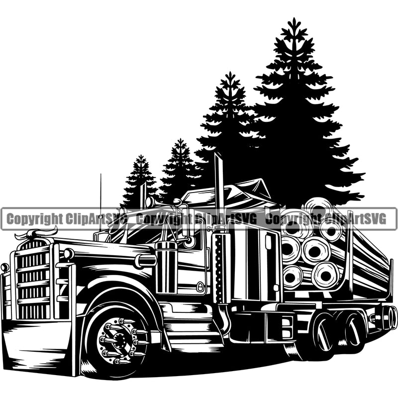 Transportation Truck Driver Lumber Design Wheeler Truck Driver Trucker Delivery Trucking Shipping Transport Cargo Commercial Vehicle Move Moving Business Company Logo