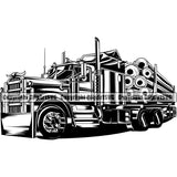 Transportation Truck Driver Lumber Design Element Wheeler Truck Driver Trucker Trucking Shipping Transport Cargo Commercial Vehicle Move Moving Business Company Logo Clipart SVG