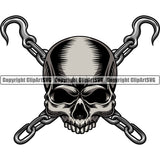 Transportation Truck Driver Skull Black Color Vector Design Element Tow Truck Chain Hook Driver Towing Car Truck Semi Haul Hauler Delivery Transport Trailer Repair Auto Emergency Business Company Logo Clipart SVG