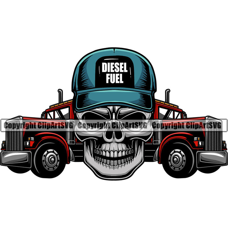 Transportation Truck Driver Skull Wheeler Truck Driver Skeleton Vector Trucker Trucking Shipping Transport Cargo Vehicle Move Moving Business Company Logo Vector Clipart SVG