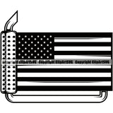 Transportation Truck Flag Grill Black Color Design Moving Business Company Logo Big Rig 18 Wheeler Truck Driver Trucker Trucking Shipping Transport Hauler Delivery Clipart SVG