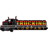 Transportation Truck Logo Color Design Vehicle Move Moving Business Company Logo Trucking Shipping Transport Semi Tractor Trailer Haul Hauler Clipart SVG