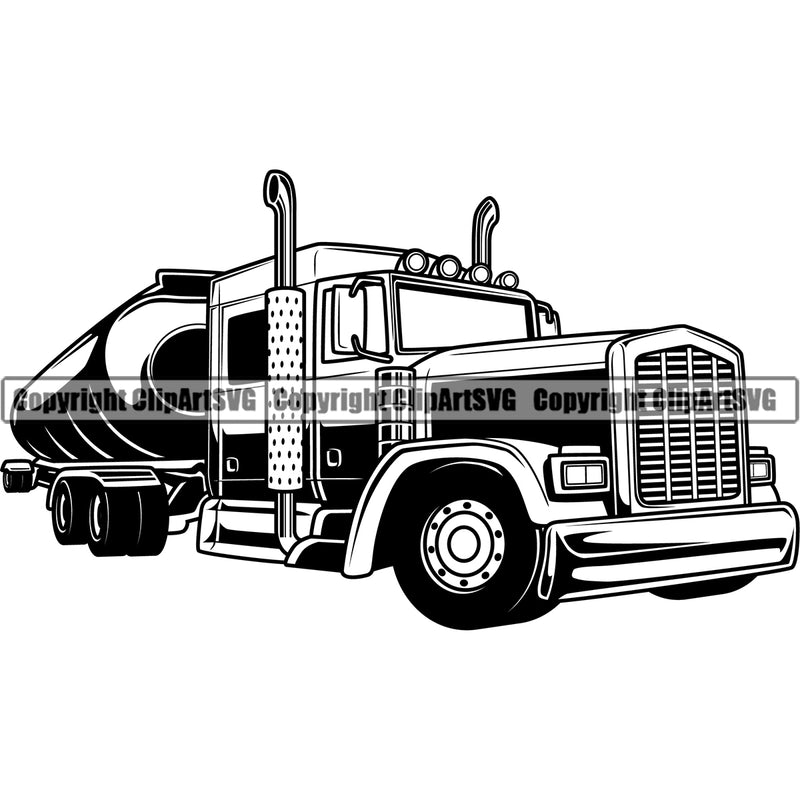 Transportation Truck Oil Design Element Haul Hauler Delivery Wheeler Truck Driver Trucker Trucking Shipping Transport Moving Business Company Logo Clipart SVG