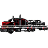 Transportation Semi Oil Gas Tanker Trailer Big Rig 18 Wheeler Truck Driver Trucker Trucking Shipping Transport Move Moving Business Company Logo Clipart SVG