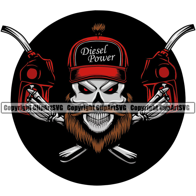 Transportation Truck Skull Logo Black Background Color Skeleton Design Semi Tractor Trailer Big Rig 18 Wheeler Truck Driver Haul Hauler Delivery Cargo Moving Business Company Clipart SVG