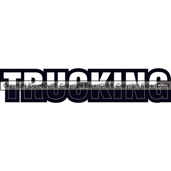 Transportation Truck Logo Design With Trucking Text Quote Vector T-shirt Design Commercial Freight Vehicle Cargo Haul Hauler Semi Tractor Trailer Big Rig 18 Wheeler Shipping Transport Clipart SVG
