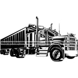 Transportation Truck Design Element Rig 18 Wheeler Truck Driver Trucker Trucking Shipping Transport Cargo Vehicle Move Moving Business Company Logo Clipart SVG