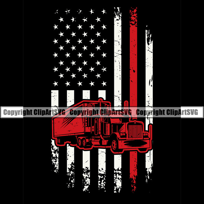 Transportation Trucking Logo Flag Color Design Element Vehicle Move Moving Business Company Truck Driver Trucker Trucking Shipping Transport Haul Hauler Delivery Clipart SVG