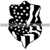 USA Flag Bandanna Mask Patriot Patriotism Gun Weapon Rights United States America 2nd Amendment American Rising Skull Scarf Design Element Military Army Art Design Logo Clipart SVG