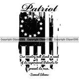 Distressed USA Flag Gun Weapon Rights United States America Betsy Ross Patriot Our Country Will Stand Quote Text White Design Element 2nd Amendment American Military Army Art Design Logo Clipart SVG