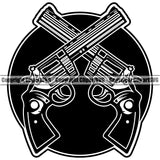 Military Army Gun Weapon Guns Crossed Design Black Color Design Element Rights 2nd Amendment USA America American Art Design Logo Clipart SVG