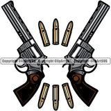 Military Army Gun Weapon Gun Color Design Element Rights 2nd Amendment USA America American Art Design Logo Clipart SVG