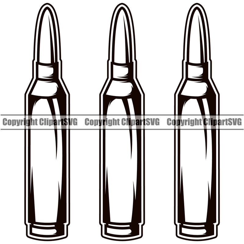 Military Army Gun Weapon Gun Bullet Design Element Rights 2nd Amendment USA America American Art Design Logo Clipart SVG