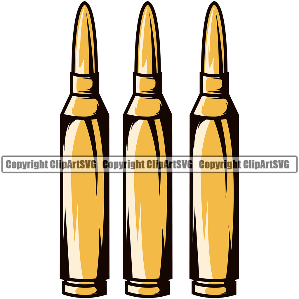 Military Army Gun Weapon Gun Bullet Security Soldiers Army Design Element Rights 2nd Amendment USA America American Art Design Logo Clipart SVG