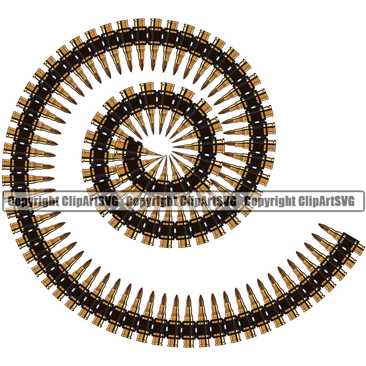 Military Army Weapon Gun Bullet Ak-47 Bullet Color Spiral Design ...