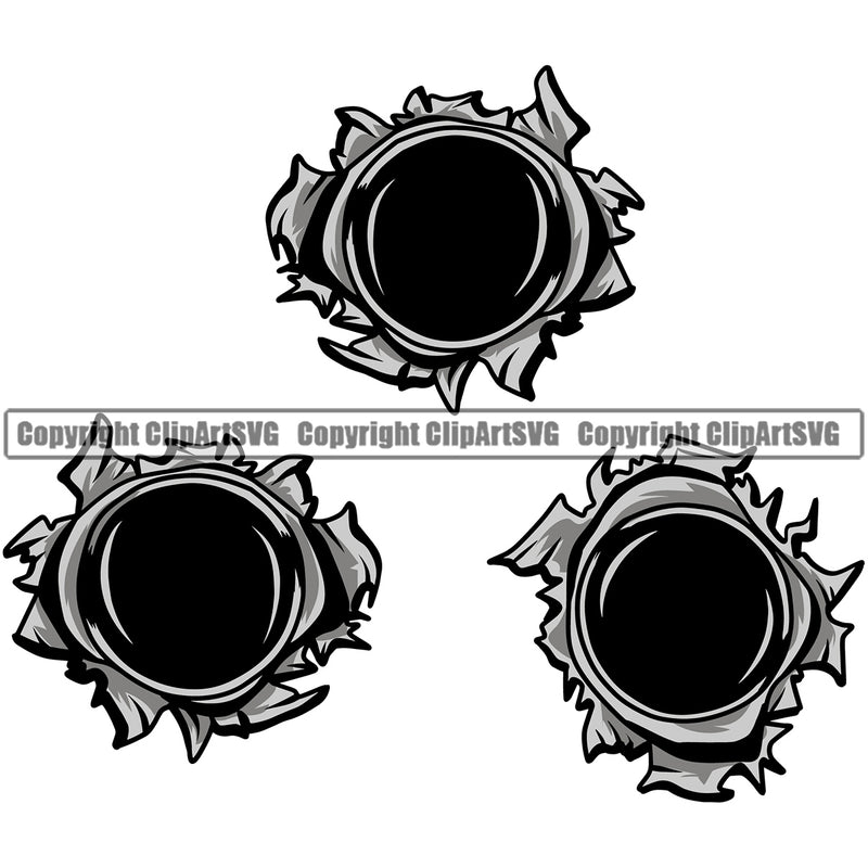 Military Army Gun Weapon Gun Bullet Hole Fir Design Element Rights 2nd Amendment USA America American Art Design Logo Clipart SVG