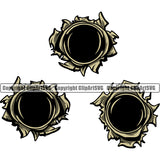 Military Army Gun Weapon Bullet Holes Color Design Element Rights 2nd Amendment USA America American Art Design Logo Clipart SVG