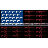 USA Flag Machine Gun Rifle Stripes Pistol Stars Weapon Rights United States America Gun Flag Color Design Element 2nd Amendment American Military Army Art Design Logo Clipart SVG
