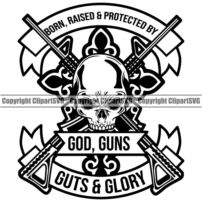 USA Flag Gun Weapon Rights United States America Weapon Flag Mascot Design Element 2nd Amendment American Military Army Art Design Logo Clipart SVG