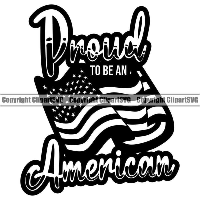 USA Flag Gun Weapon Rights United States America 2nd Amendment Proud To Be American Quote Text Design Element Military Army Art Design Logo Clipart SVG