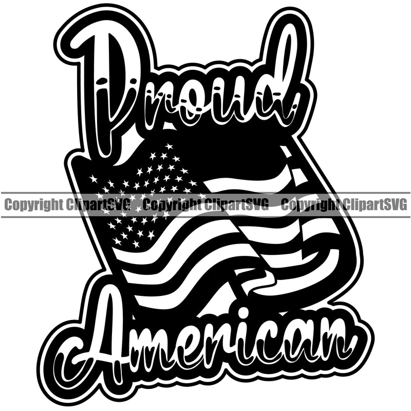 USA Flag Gun Weapon Rights United States Proud To Be America Black Design Element 2nd Amendment American Military Army Art Design Logo Clipart SVG