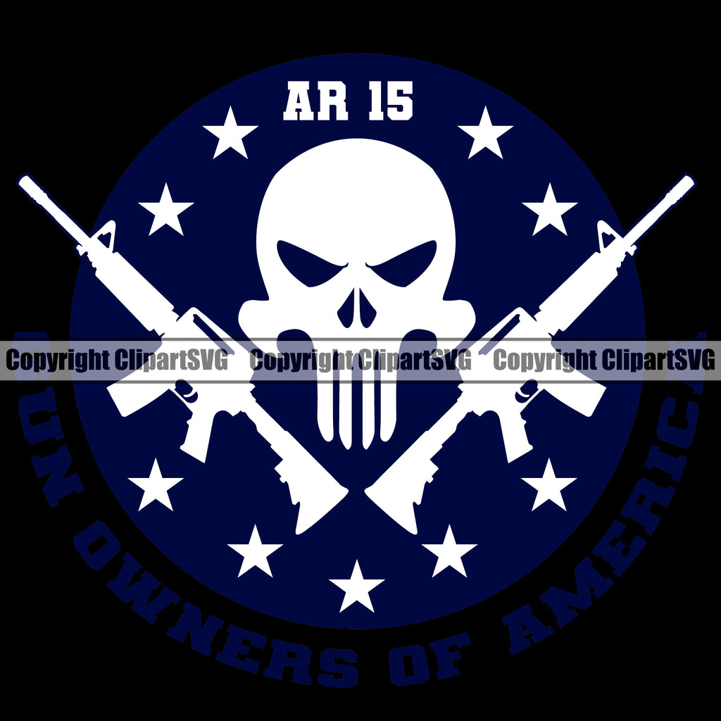 Punisher Skull American Flag Decal – 2nd Amendment Gun Rights Vinyl Sticker For Vehicle