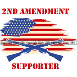 USA Flag Gun Weapon Rights United States America 2nd Amendment Supporter Color Flag American White Background Design Element Military Army Art Design Logo Clipart SVG