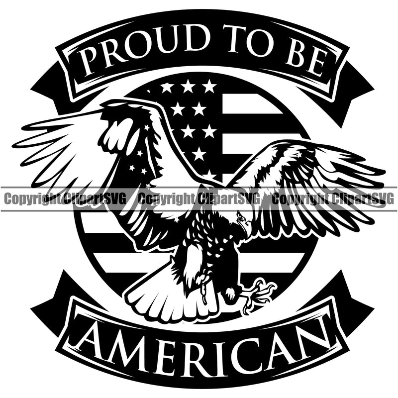 USA Flag Gun Weapon Rights United States Proud To Be America Quote Text Design Element Wit Eagle 2nd Amendment American Military Army Art Design Logo Clipart SVG
